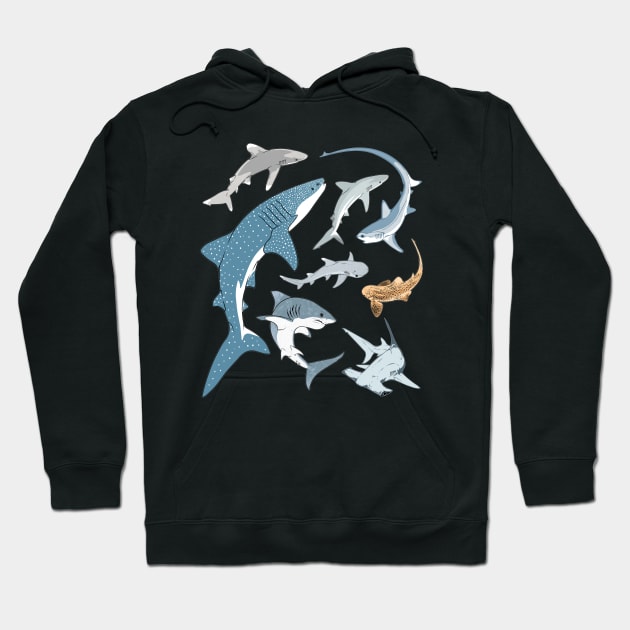 Types of Sharks Hoodie by NicGrayTees